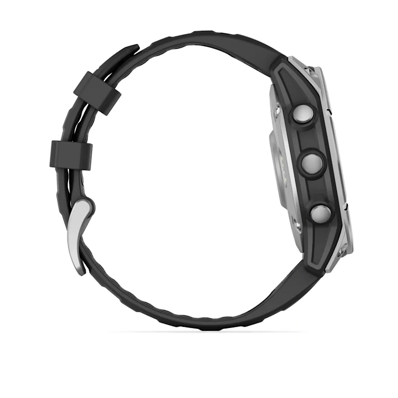 Garmin fenix E 47 mm, Stainless Steel / Graphite Silicone Band