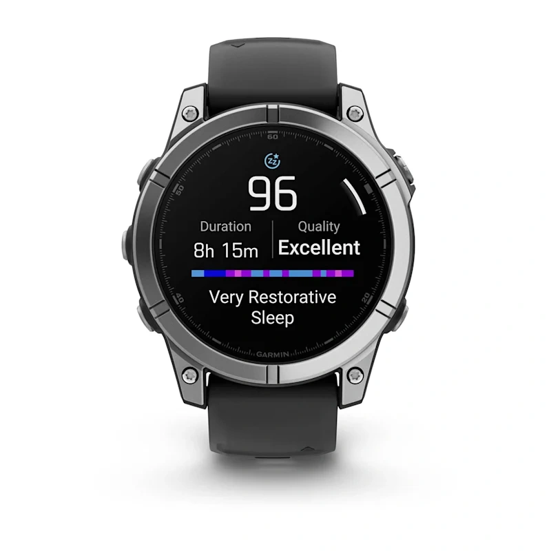 Garmin fenix E 47 mm, Stainless Steel / Graphite Silicone Band