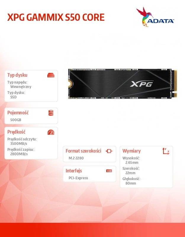 ADATA GAMMIX S50 CORE