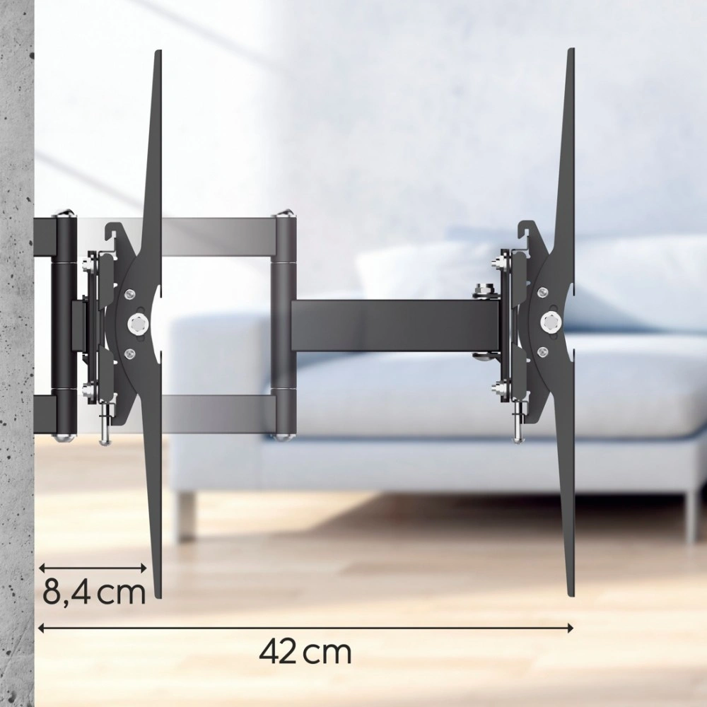 Hama pohyblivý, pro úhlopříčky 32" až 84", nosnost 50 kg, černá