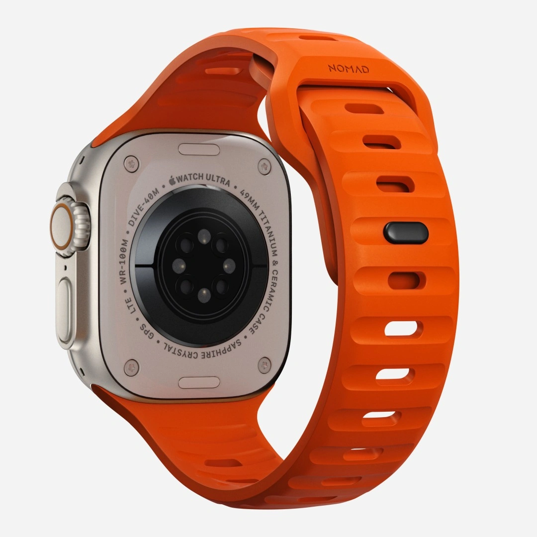 Nomad Sport Band - Sportovní vodotěsný řemínek pro Apple Watch 45 / 49 mm, oranžový