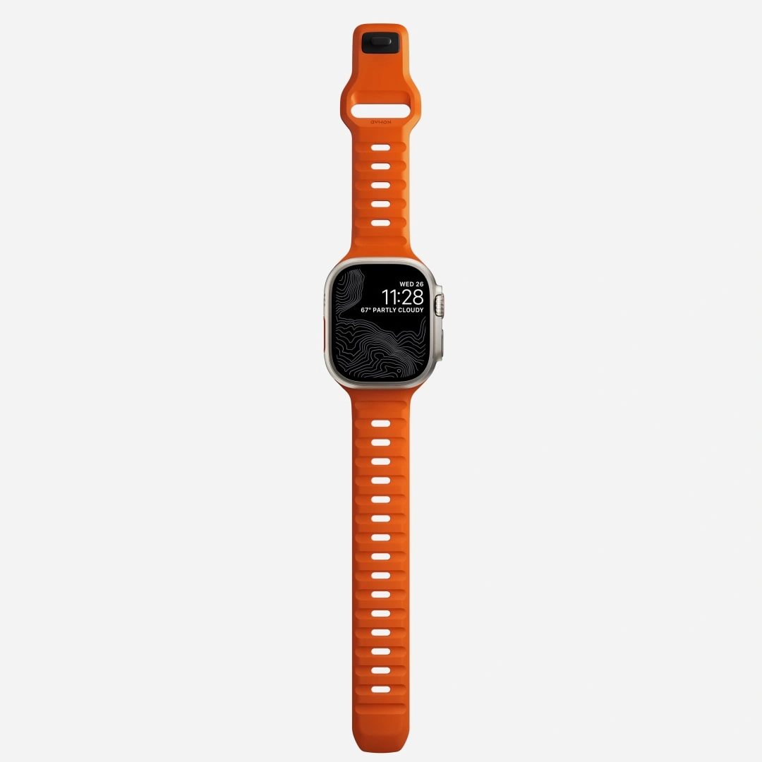 Nomad Sport Band - Sportovní vodotěsný řemínek pro Apple Watch 45 / 49 mm, oranžový