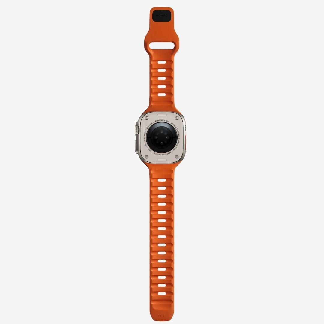 Nomad Sport Band - Sportovní vodotěsný řemínek pro Apple Watch 45 / 49 mm, oranžový