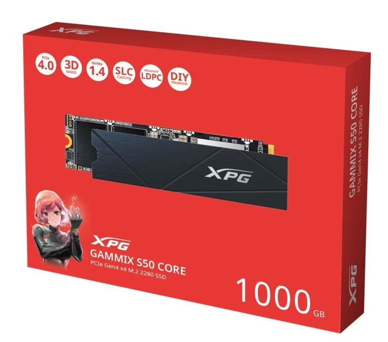 ADATA SSD 1TB XPG GAMMIX S50 Core Gen4x4 M.2 2280, černá