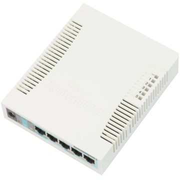 Mikrotik RouterBOARD RB260GS/ nastavitelný 5-portový gigabit smart switch SFP cage/ SwOS/ zdroj