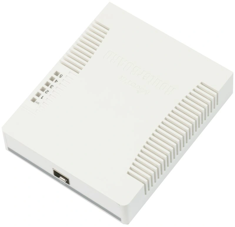 Mikrotik RouterBOARD RB260GS/ nastavitelný 5-portový gigabit smart switch SFP cage/ SwOS/ zdroj