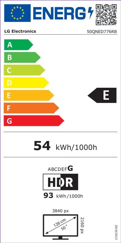 LG 50QNED77R, černá