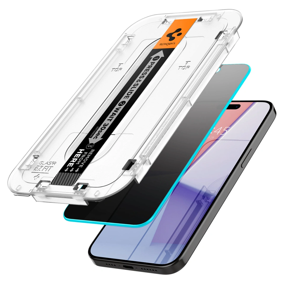 Spigen Spigen Glass tR EZ Fit (Privacy) 2 Pack, transparency - iPhone 15 Pro Max