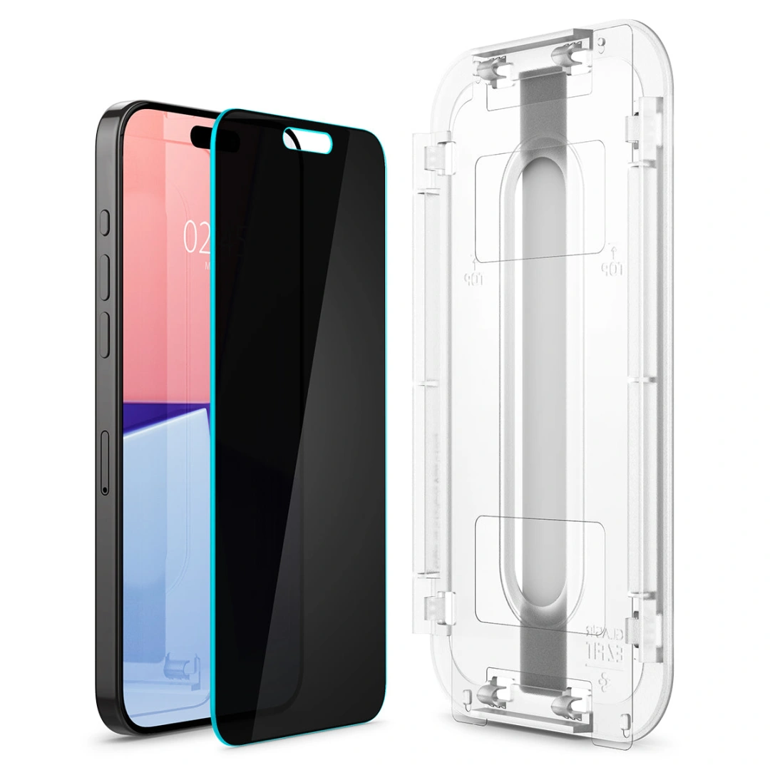 Spigen Spigen Glass tR EZ Fit (Privacy) 2 Pack, transparency - iPhone 15 Pro Max