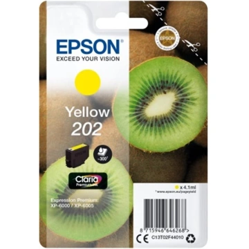 Epson Kiwi Singlepack Yellow 202 Claria Premium Ink