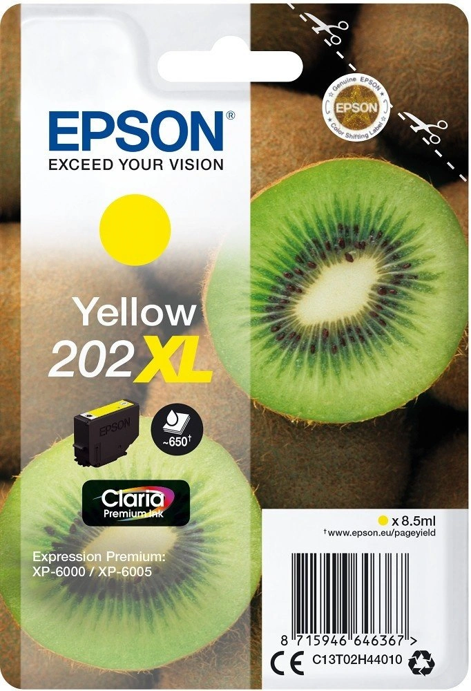 Epson C13T02H44010, 202XL claria yellow