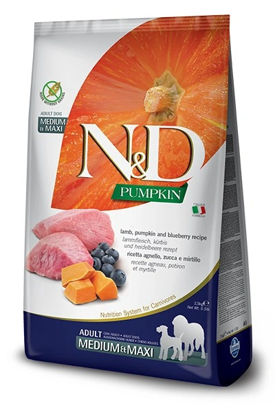 Farmina Pet Food N&D PUMPKIN DOG Adult M/L Lamb & Blueberry 12kg 