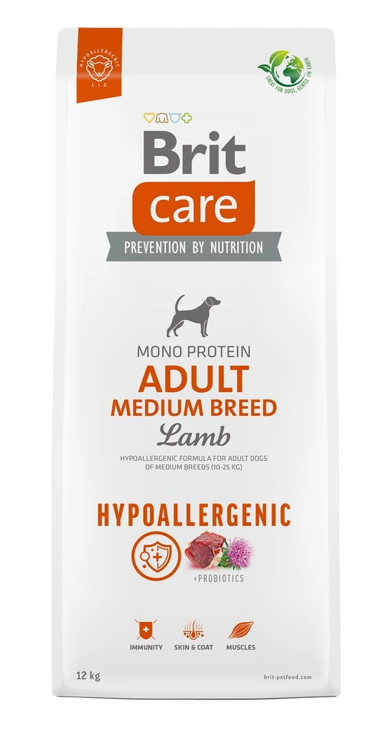 Brit Care Hypoallergenic Adult Medium Breed Lamb 12 kg