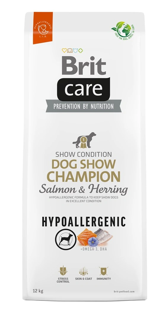 Brit Care Hypoallergenic Adult Dog Show Champion Salmon & Herring 12 kg