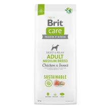 Brit Care Dog Sustainable Adult Medium Breed Chicken & Insect 12 kg