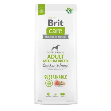 Brit Care Dog Sustainable Adult Medium Breed Chicken & Insect 12 kg