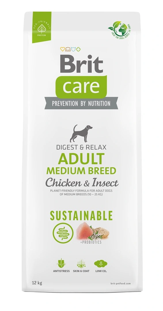 Brit Care Dog Sustainable Adult Medium Breed Chicken & Insect 12 kg