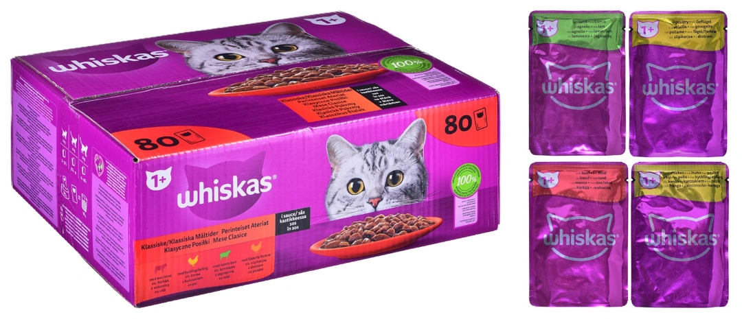 Whiskas Classic meals in sauce 80x85 g