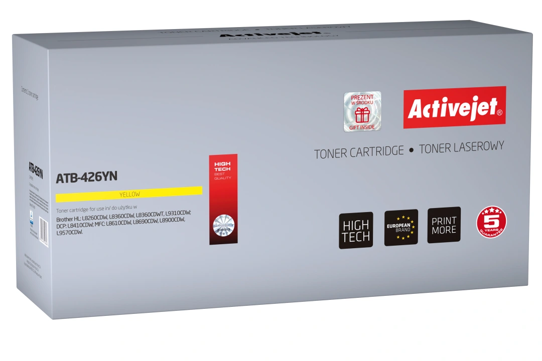 Tonerová kazeta Activejet ATB-426YN (kompatibilní s Brother TN-426Y; Supreme; 6 500 stran; žlutá)