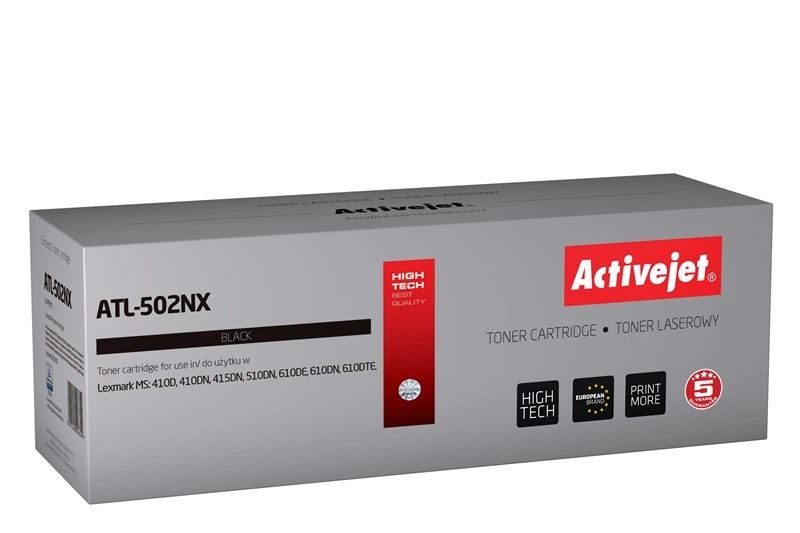 Activejet Tonerová kazeta ATL-502NX (náhradní kazeta Lexmark 502X/50F2X00; Supreme; 10000 stran; čer