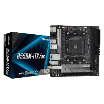 ASRock B550M-ITX/ac / AMD B550 / AM4 / 2x DDR4 DIMM / HDMI / DP / M.2 / WiFi /Mini-ITX