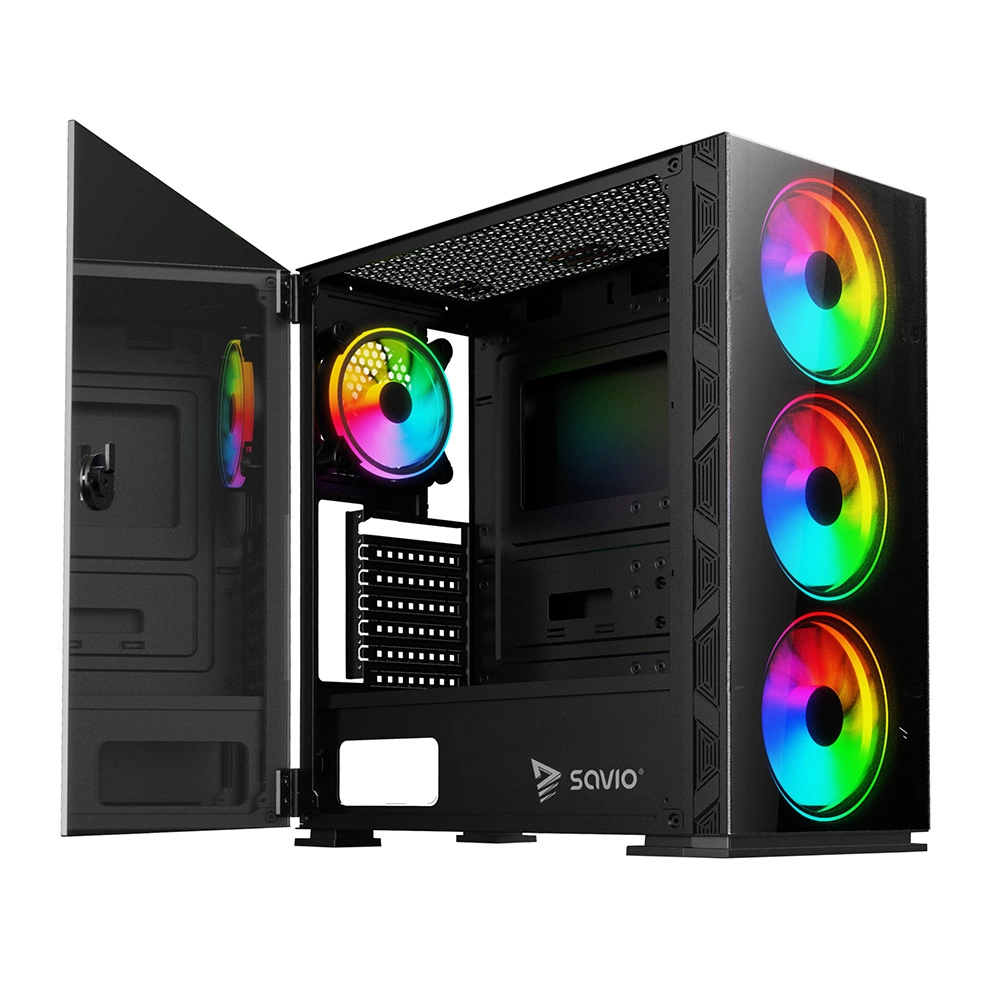  PC Case Savio Prime X1 ARGB Glass Black