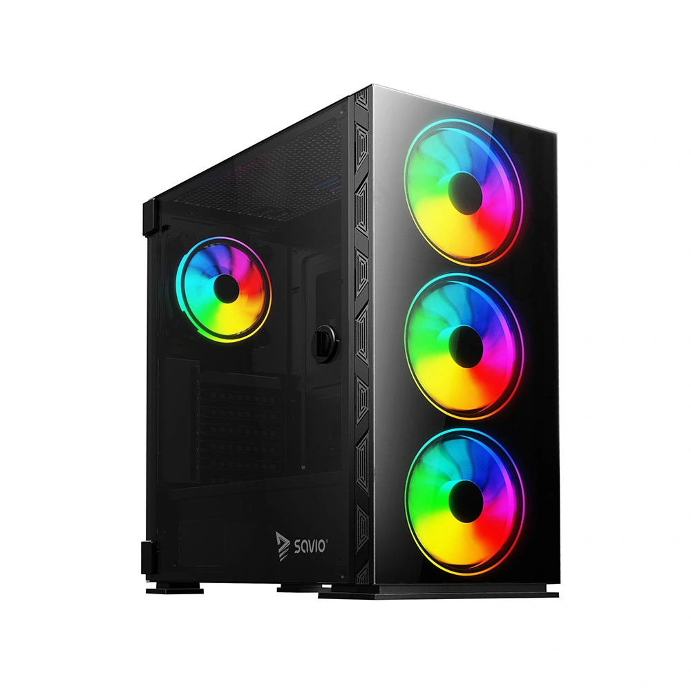  PC Case Savio Prime X1 ARGB Glass Black