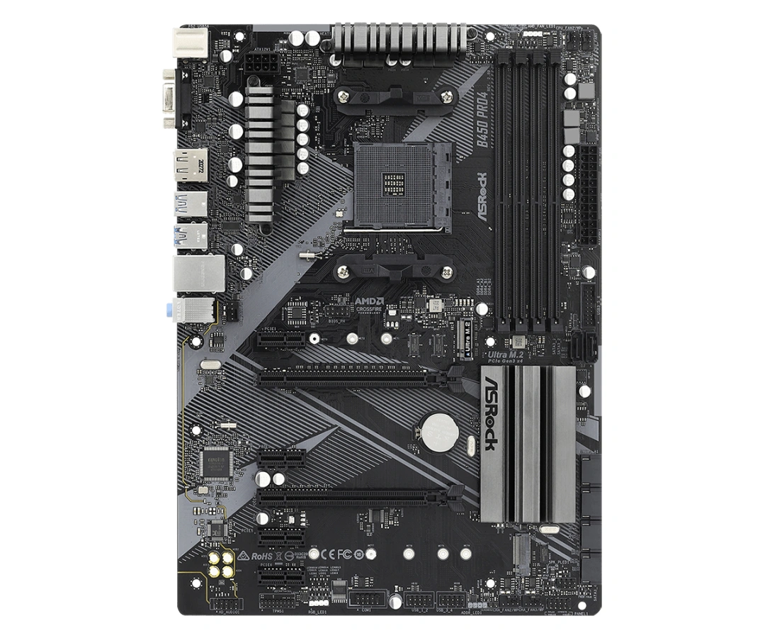 Asrock B450 Pro4 R2.0 Socket AM4 ATX AMD B450