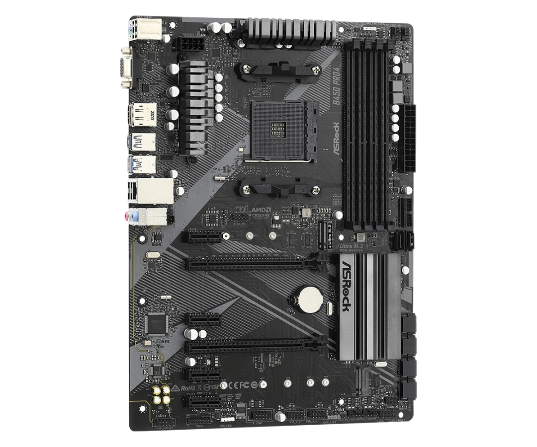 Asrock B450 Pro4 R2.0 Socket AM4 ATX AMD B450