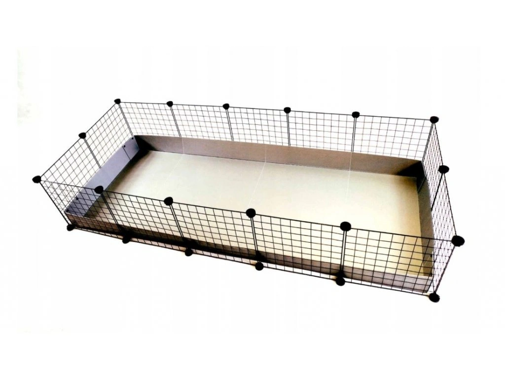 C&C modular cage 5x2 pig rabbit hedgehog silver 180 x 75 x 37 cm