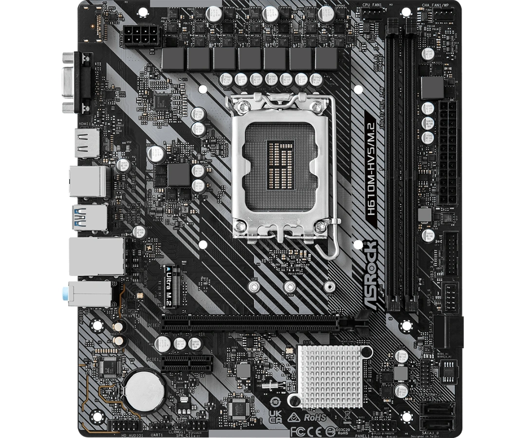 ASRock H610M-HVS/M.2 R2.0 / Intel H610 / LGA1700 / 2x DDR4 / M.2 / HDMI / VGA / mATX