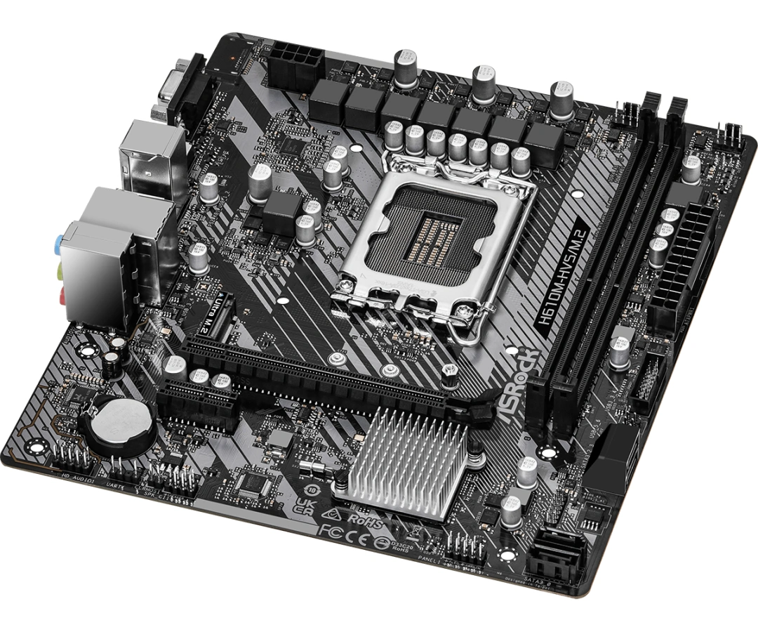 ASRock H610M-HVS/M.2 R2.0 / Intel H610 / LGA1700 / 2x DDR4 / M.2 / HDMI / VGA / mATX