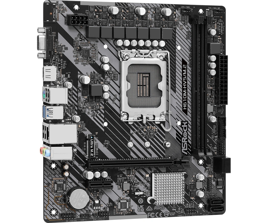 ASRock H610M-HVS/M.2 R2.0 / Intel H610 / LGA1700 / 2x DDR4 / M.2 / HDMI / VGA / mATX