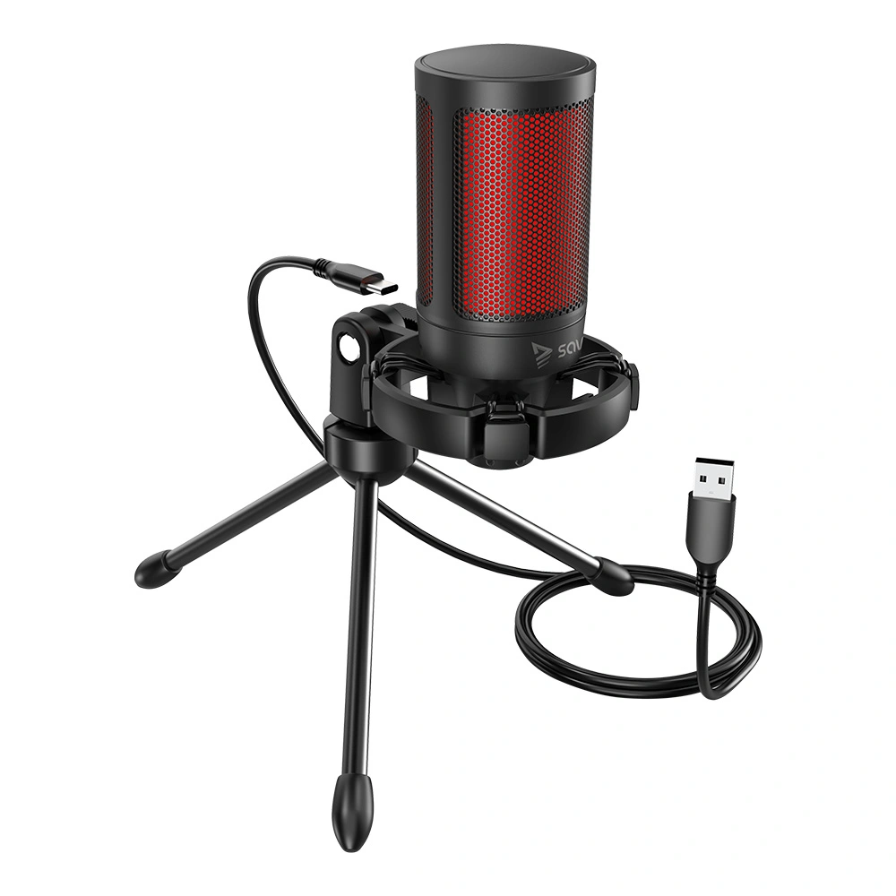 Savio wired gaming microphone with backlight tripod USB SONAR PRO