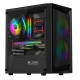 LOGIC PC skříň Atos ARGB MINI 1x USB 3.0, 2x USB 2.0 + audio, black, bez zdroje