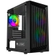 LOGIC PC skříň Atos ARGB MINI 1x USB 3.0, 2x USB 2.0 + audio, black, bez zdroje