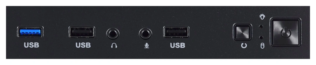 LOGIC PC skříň Atos ARGB MINI 1x USB 3.0, 2x USB 2.0 + audio, černá, bez zdroje