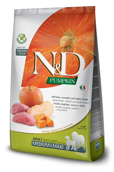 N&D Pumpkin DOG Adult M/L Boar & Apple 12 kg