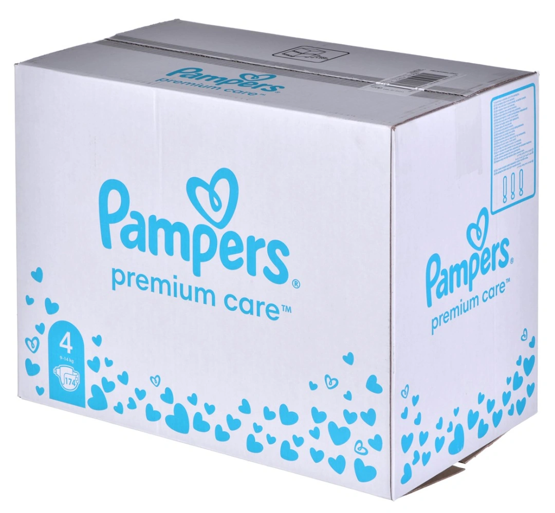 Pampers Premium Care plenky vel. 4 (174 ks plenek) 9-14 kg Měsíční balení