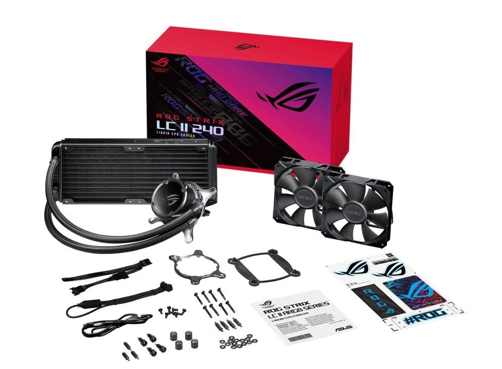 ASUS ROG STRIX LC II 360 kvapalinový chladič CPU, Aura Sync RGB, 360mm