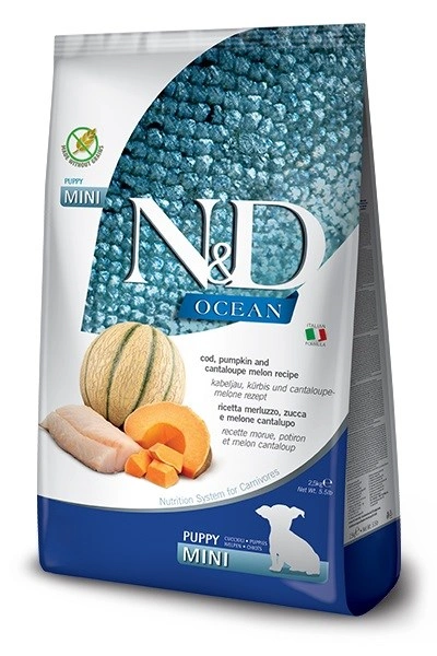 OCEAN DOG Puppy Mini Codfish & Pumpkin&Melon 2,5kg