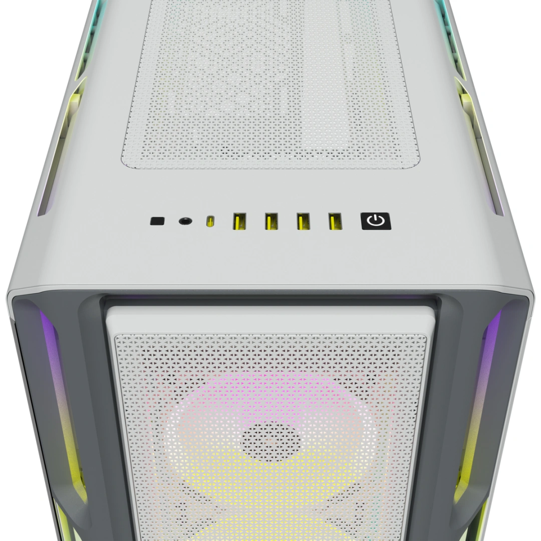 CORSAIR iCUE 5000T RGB Midi Tower, Bílá