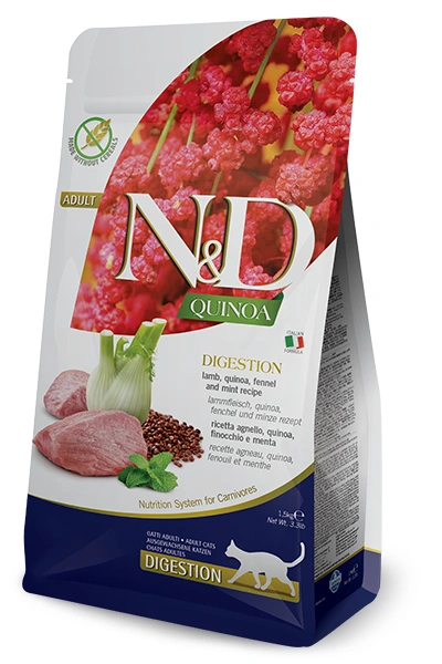N&D Quinoa CAT Digestion Lamb & Fennel 1,5 kg