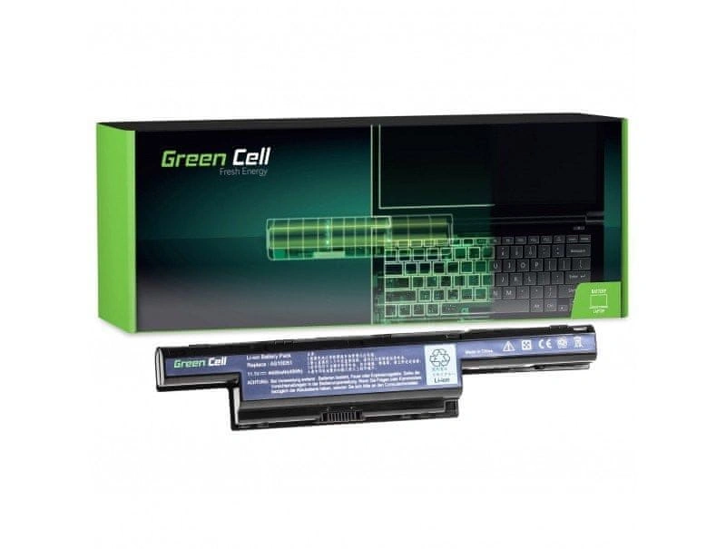 ZELENÁ ČLÁNKOVÁ BATERIE PRO ACER ASPIRE 5740G 5741G 5742G 5749Z 5750G 5755G / 11,1V 4400MAH