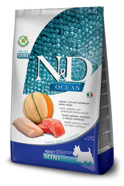 OCEAN DOG Adult Mini Salmon & Cod & Melon 2,5kg