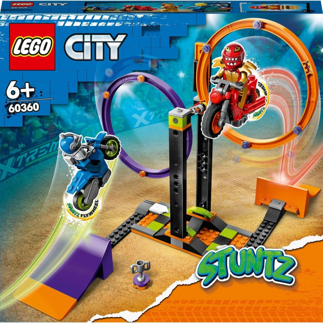 LEGO® City 60360 Kaskadérská výzva s rotujícími kruhy