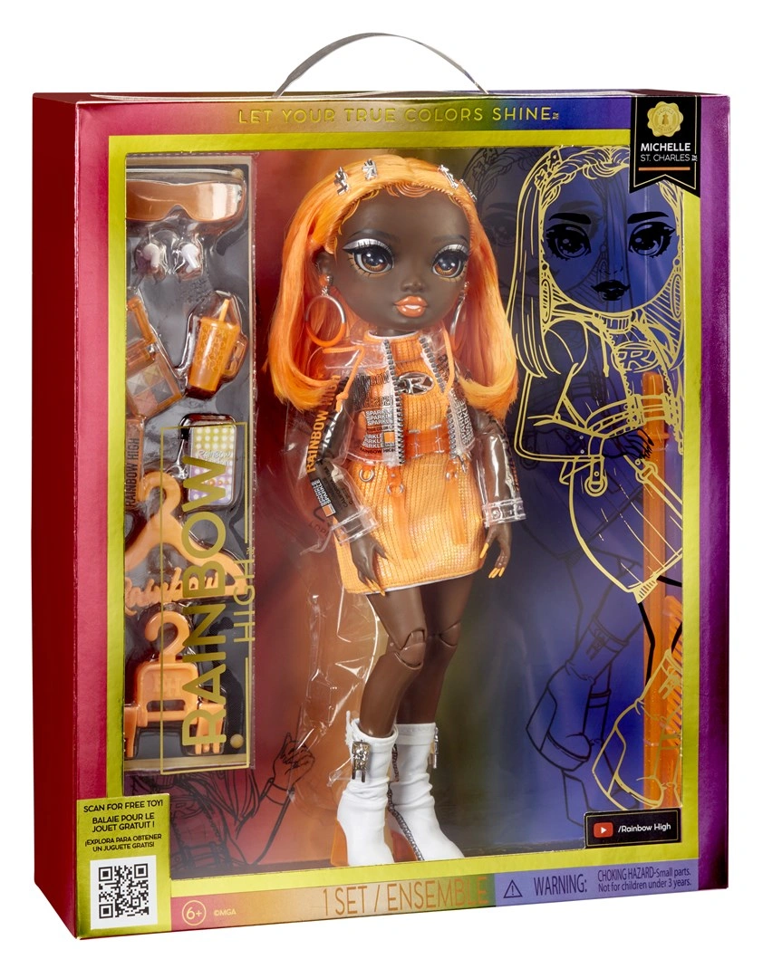 Rainbow High Orange Fashion Doll -Michelle St. Charles