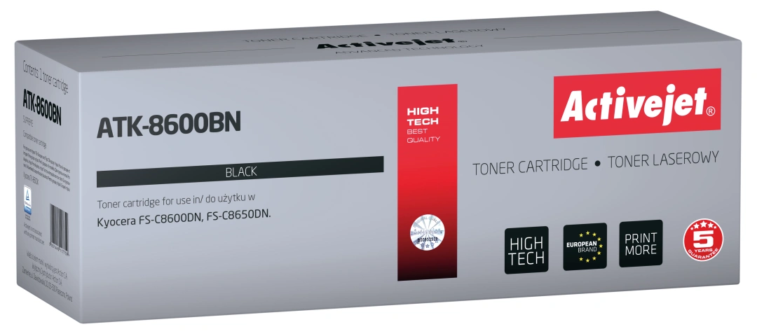 Tonerová kazeta Activejet ATK-8600BN (náhradní Kyocera TK-8600K; Supreme; 30 000 stran; černá)