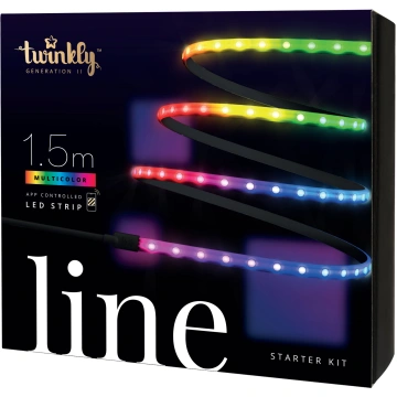 Twinkly LINE, LED pásek, 100LED, RGB, délka 1,5m, černý, BT+WiFi, Gen II, IP20 vnitřní