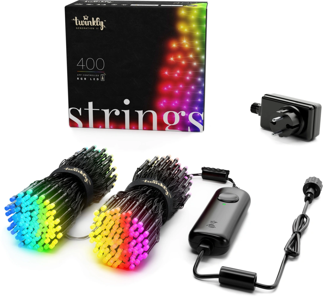 Twinkly LED řetěz RGB, 400LED, 32m, BT+WiFi, Gen II, IP44 venkovní